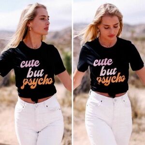 Cute but psycho tee in black